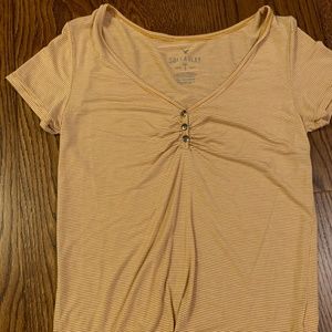 American Eagle Soft and Sexy Button Up Tee